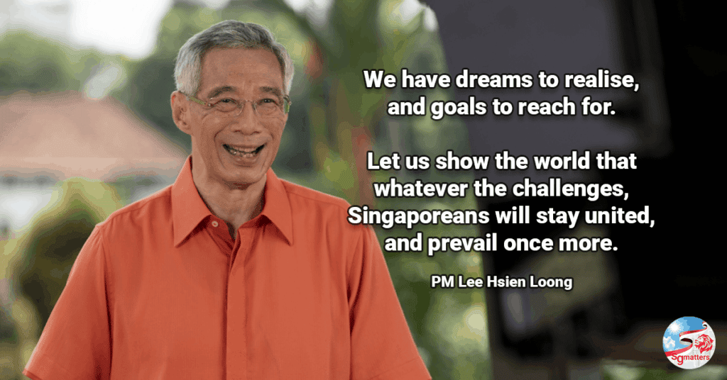 Singaporeans Lee Hsien Loong National Day Message 2020