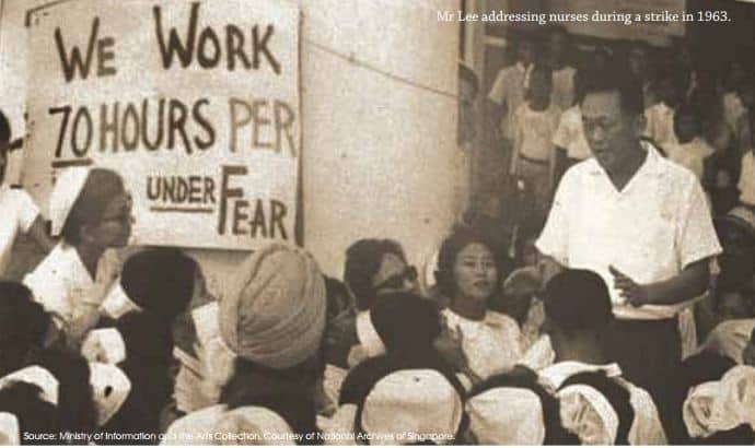 Nurses Strike at the Singapore General Hospital - Prime Minister Lee Kuan Yew meeting with the nurses