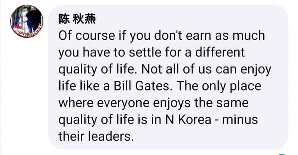 The only place where everyone enjoys the same quality of life is in North Korea - minus their leaders