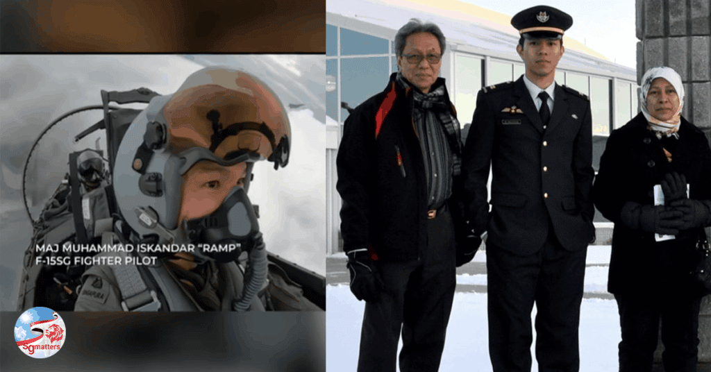 F-15SG fighter pilot Muhammad Iskandar took to the sky on NDP 2021