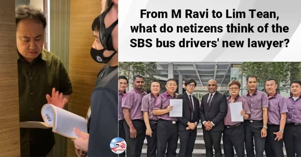 From M Ravi to Lim Tean, what do netizens think of the SBS bus drivers' new lawyer?