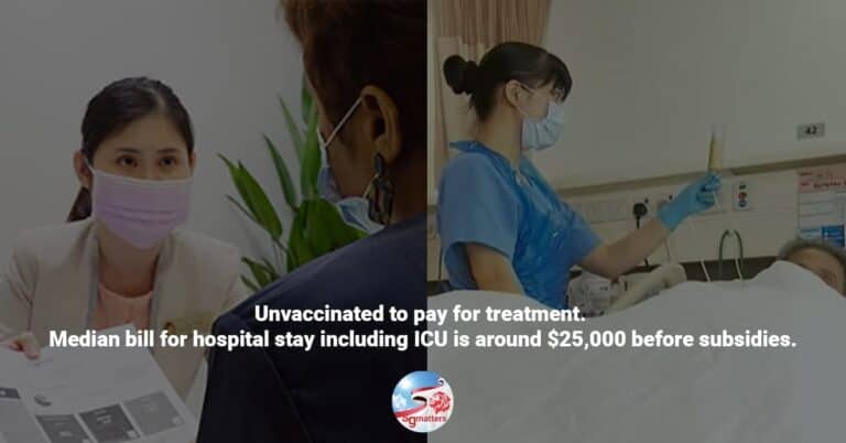 Unvaccinated to pay for treatment. Median bill for hospital stay including ICU is around $25,000 before subsidies.