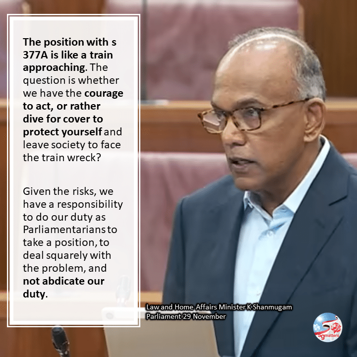 sgmatters.com if the government does nothing litigation could change societal norms very quickly says shanmugam if the government does nothing litigation could change societal norms very quickly says