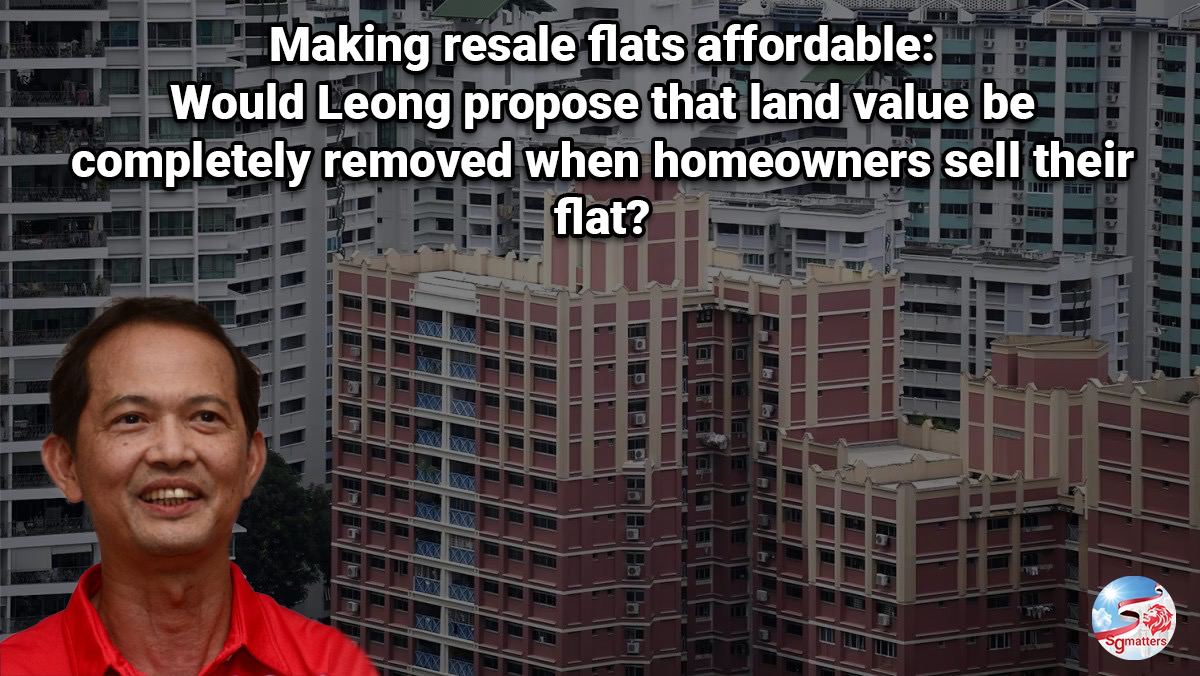how about making resale hdb flats affordable by selling them at cash over historical cost instead of market price