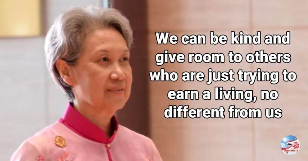 we can be kind and give room to others who are just trying to earn a living no different from us ho ching