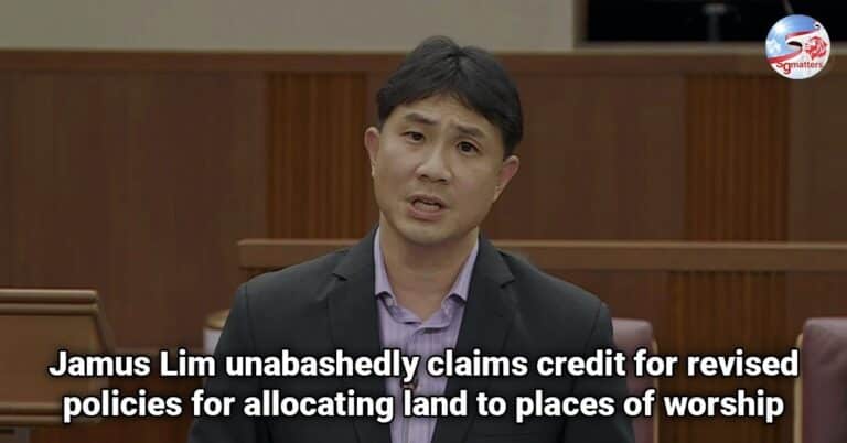 jamus lim unabashedly claims credit for revised policies for allocating land to places of worship