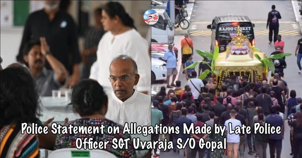 police statement on allegations made by late police officer sgt uvaraja s o gopal